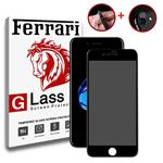 محافظ صفحه نمایش گوشی حریم شخصی شیشه ای حرارت دیده و نانو و محافظ لنز شیشه دوربین Ferrari مدل Full Privacy مناسب برای اپل iPhone 6 / iPhone 6s