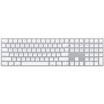 کیبورد اصل عدد دار بی سیم اپل سفید Apple Wireless Magic Keyboard with Numeric Keypad – US English White