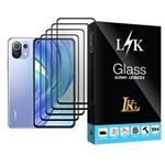 محافظ صفحه نمایش ال کا جی مدل LK Glass MIX004 مناسب برای گوشی موبایل شیائومی Mi 11 Lite بسته چهار عددی