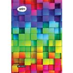 Gajco Colored Cubes Pattern 100 Sheets Chocolate Notebook