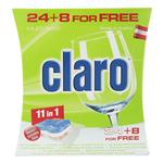 Claro 11in1 Dishwasher Tablets Pack Of 32