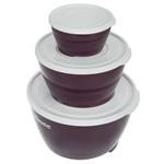 Homeket Violet Bowl Set With Lid - Pack Of 3