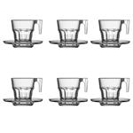Pasabahce 95753 Cup and Saucer Set Pack Of 6