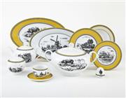 Zarin Iran Porcelain Inds Italia-F Village 102 Pieces Porcelain Dinnerware Set High Grade
