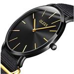 Men's Nylon Strap Watch,Thin Slim Minimalist Watches for Men,OLEVS Simple Analog Quartz Alloy Wrist Watch,Waterproof,Casual Personality Dress Watch