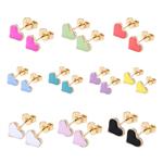 10/8/33 Pairs 18K Gold Plated Small Cute Simple Post Stud Earrings Set for Girls Kids Gold Tone Mix and Match