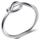 Jude Jewelers Durable Stainless Steel Silver Black Love Knot Ring Promise Celtic