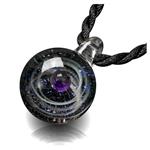 Top Plaza Fashion Glass Necklace Jewelry Universe Galaxy Nebula Space Cosmos Glass Ball Pendant Unique Special Birthday Christams Gift for Womens Girls
