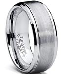9MM High Polish/Matte Finish Men's Tungsten Ring Wedding Band Sizes 6 to 15