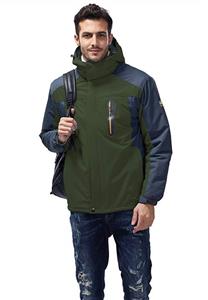 Kolongvangie Mens Hooded Sportswear Mountain Jacket Lightweight Windbreaker Outdoor Casual Windproof Rain Coat 