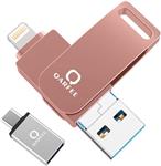 QARFEE USB Flash Drive for iPhone Photo Stick 32GB USB 3.0 Memory Stick External Storage Compatible with iPhone/iPad/Computer/PC/Android OTG Smart Phone