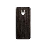 MAHOOT Dark-Gold-Stripes-Wood Cover Sticker for SAmsung Galaxy A6 2018