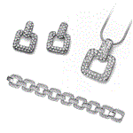 مجموعه گردنبند، گوشواره و دستبند کاربر الیور وبر Oliver Weber Set Crystal Member 554094272865