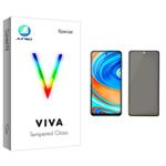 محافظ صفحه نمایش حریم شخصی جانبو مدل Viva Glass مناسب برای گوشی موبایل شیائومی Redmi Note 9 Pro