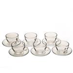 Kaveh Crystal Marjan Cup And Saucer Pack Of 6