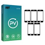 محافظ صفحه نمایش 5D اچ وی تی مدل PV glass مناسب برای گوشی موبایل اپل IPhone 6/6s بسته 5 عددی