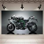 پوستر طرح موتور مدل Kawasaki Ninja H2 کد AR11390