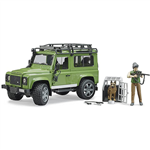 Bruder 02587 Land Rover Defender con Forester y perro