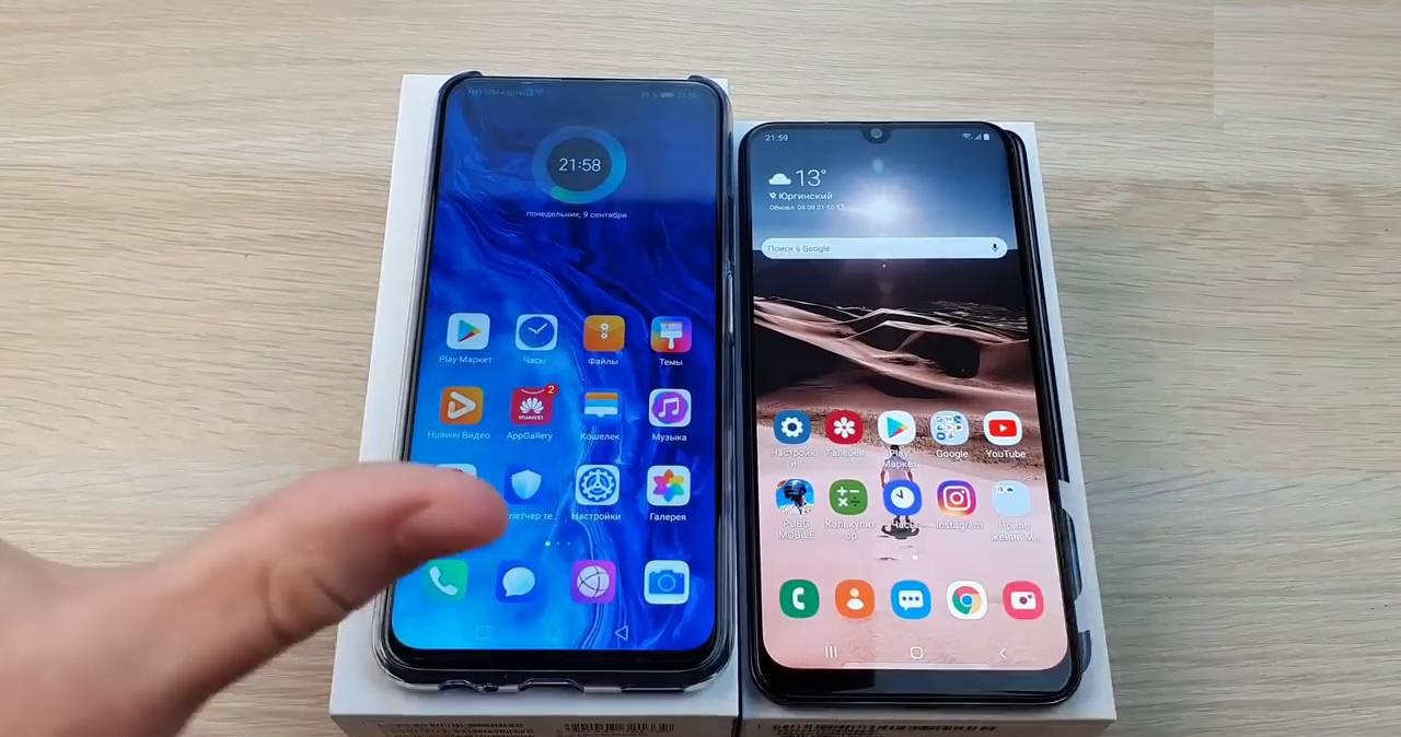 مقایسه گوشی های   Samsung Galaxy A50s و Huawei Honor 9X