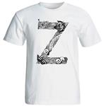 تی شرت آستین کوتاه مردانه شین دیزاین طرح حروف اول اسم Z  کد 4560