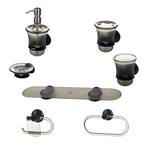 Baniv Set Of 7 Pieces Wall Mounted Bathroom Accessories