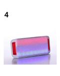 Bluelans Mini Wireless Bluetooth Colorful LED Light Visual USB TF Support Stereo Speaker (White)