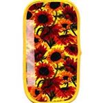 Rezin Taj 30 x 15 Black Sunflower Printed Fridge Door Holder Pack Of 2