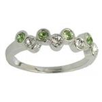 Oliver Weber 41023M-214 Tip Tap Peridot Ring Size 7